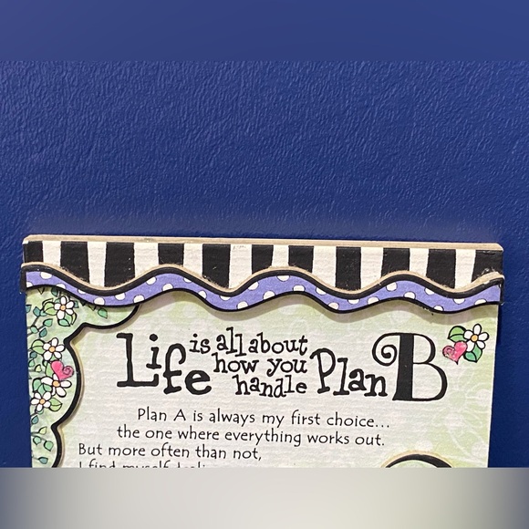 Blue Mountain Arts “Life is all about How You Handle Plan B” magnet w/easel back - Picture 5 of 11